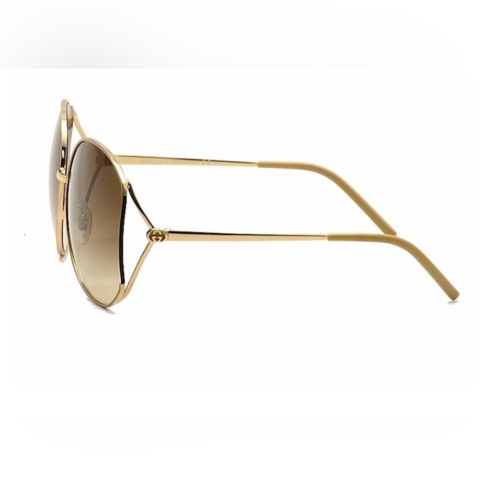 Gucci Women's Brown Gradient Round Sunglasses - Style: GG4208/s Color: 4ZGCC - Picture 12 of 13